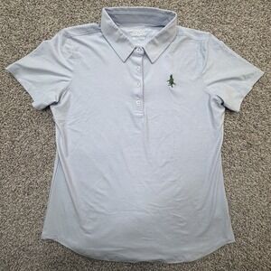 Straight Down Performance Women's XL‎ Golf Matisse Polo Light Blue Logo